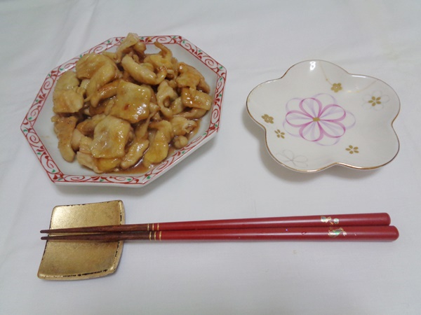 鶏皮の梅ジャム和え