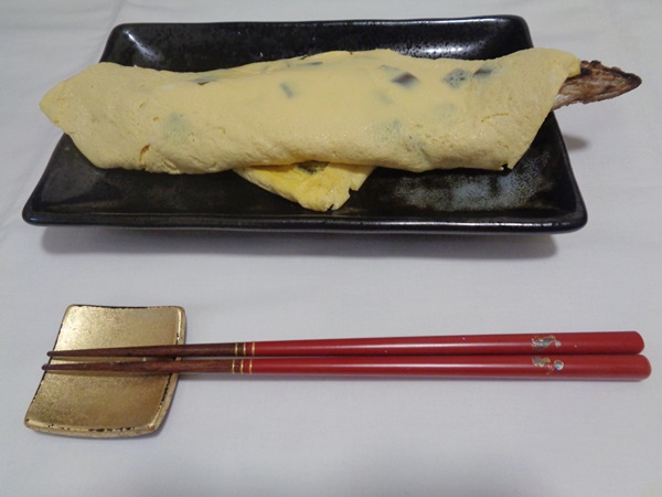 焼あなごの昆布だしたまご巻き