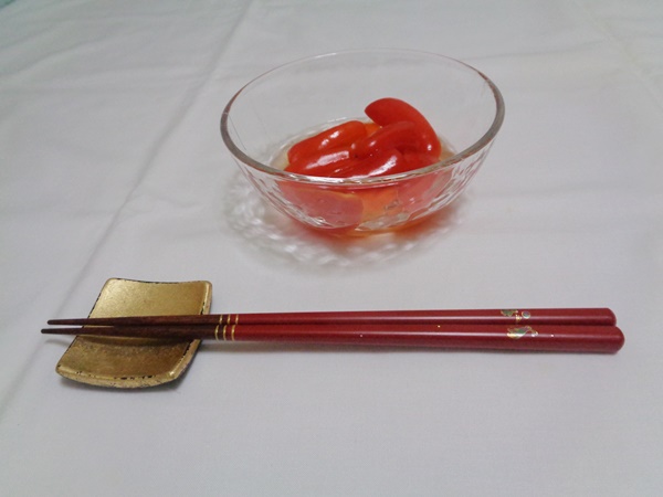 フルーツパプリカの酢の物