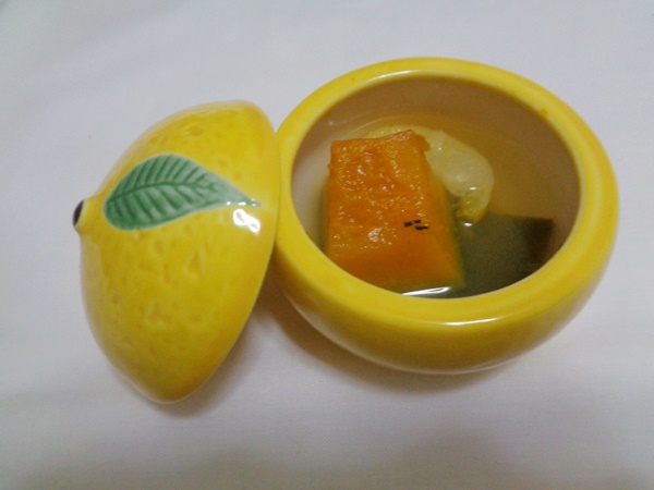 かぼちゃと花ゆずの煮物